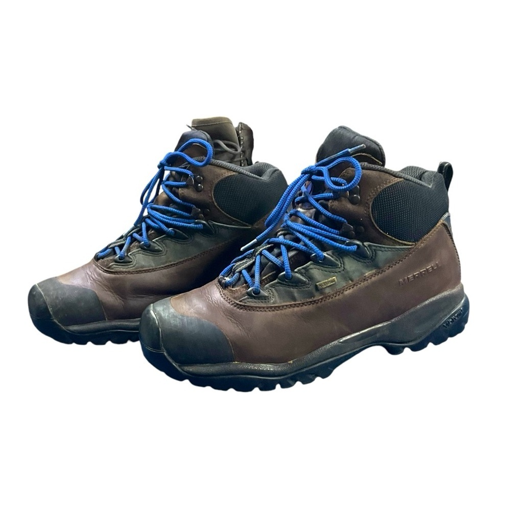 🥾 Merrell M2 Blast Hiking Boots 🔹 Brown/Blue Waterproof Sz 10.5‎